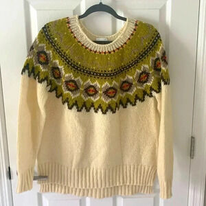 J Jill Fair Isle Style sweater size Medium